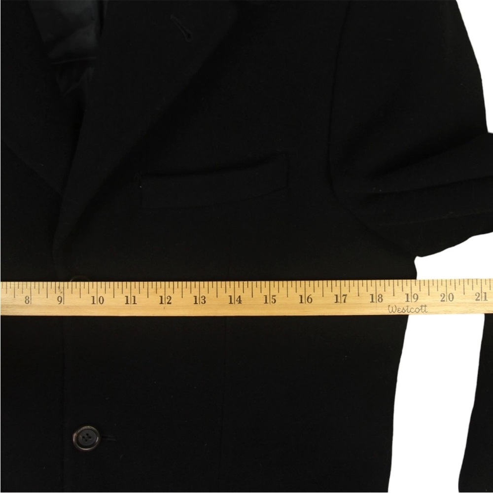 OUR LEGACY 1980-81 Black Cashmere Dinner Coat Mens 46 Black Wool Cashmere Blend - Picture 15 of 16
